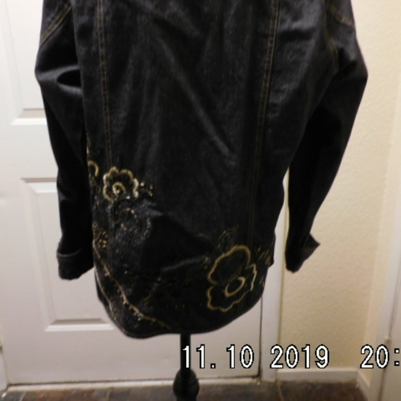 Laura Ashley Denim Rhinestone Jacket - Picture 5 of 7